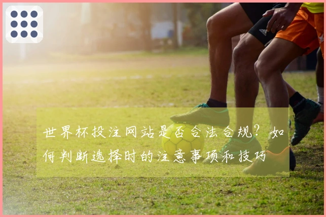 世界杯投注网站是否合法合规？如何判断选择时的注意事项和技巧